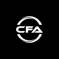 cfa brief logo ontwerp, inspiratie voor een uniek identiteit. modern elegantie en creatief ontwerp. watermerk uw succes met de opvallend deze logo. vector