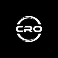cro brief logo ontwerp, inspiratie voor een uniek identiteit. modern elegantie en creatief ontwerp. watermerk uw succes met de opvallend deze logo. vector