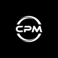 cpm brief logo ontwerp, inspiratie voor een uniek identiteit. modern elegantie en creatief ontwerp. watermerk uw succes met de opvallend deze logo. vector