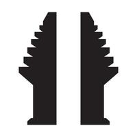poort icoon logo vector ontwerp sjabloon