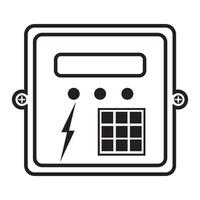 elektrisch meter icoon logo vector ontwerp sjabloon