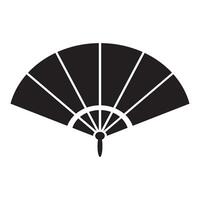 in de hand gehouden ventilator icoon logo vector ontwerp sjabloon