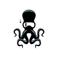 Octopus duiken logo vector