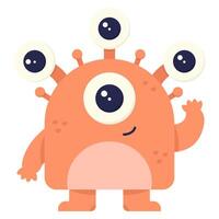 schattig monster. tekenfilm karakter voor kinderen. vector illustratie