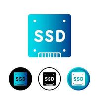 abstracte ssd opslag drive icon set vector
