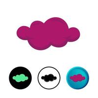 abstracte wolk pictogram illustratie vector