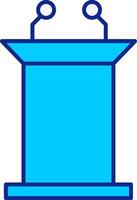 podium blauw gevulde icoon vector