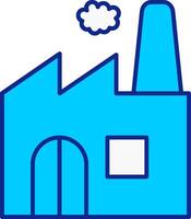 fabriek blauw gevulde icoon vector
