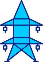 elektrisch toren blauw gevulde icoon vector