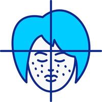 gezicht behandeling blauw gevulde icoon vector