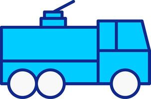 brand vrachtauto blauw gevulde icoon vector