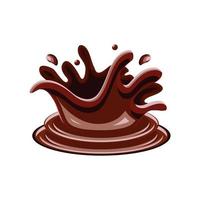 vloeibare chocolade splash vector