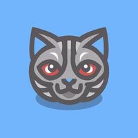 minimalistische en aanbiddelijk vector logo met een gestileerde kat