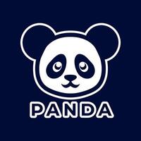 vector logo met een schattig en gestileerde panda