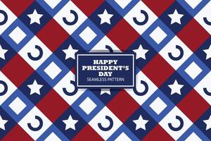 gelukkig presidenten dag naadloos patroon achtergrond vector