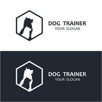 ontwerp logo ideeën opleiding honden vector sjabloon. logo geschikt voor hond trainer bedrijf, hond winkel, hond voedsel op te slaan