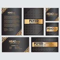 Gouden banner achtergrond flyer stijl ontwerpsjabloon vector