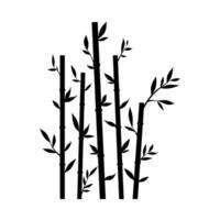 bamboe silhouet icoon vector. bamboe boom silhouet voor icoon, symbool of teken. bamboe icoon voor natuur landschap, illustratie of Woud vector