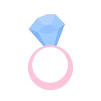 diamant ring vlak stijl vector clip art