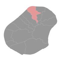 ewa wijk kaart, administratief divisie van nauru. vector illustratie.