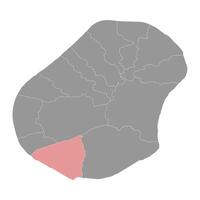 Yaren wijk kaart, administratief divisie van nauru. vector illustratie.