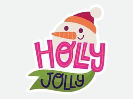 Kerstmis illustratie sticker Cadeau voor geschenk en winter verzameling vector