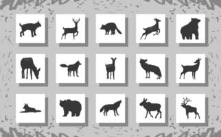 dieren silhouet set vector