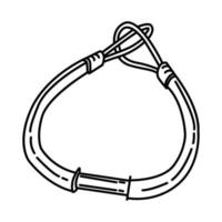 slang touw pictogram. doodle hand getrokken of schets pictogramstijl vector