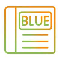 blauw boek vector icoon