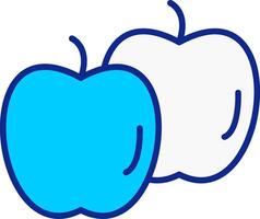 appels blauw gevulde icoon vector