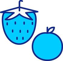 fruit blauw gevulde icoon vector