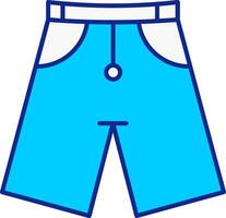 shorts blauw gevulde icoon vector