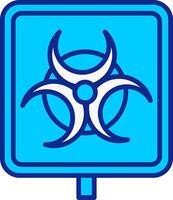 biohazard blauw gevulde icoon vector