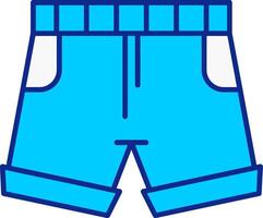 shorts blauw gevulde icoon vector