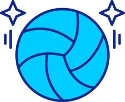 volleybal blauw gevulde icoon vector