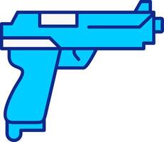geweer blauw gevulde icoon vector