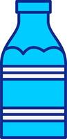 melk fles blauw gevulde icoon vector