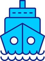 schip blauw gevulde icoon vector