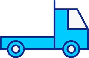 vrachtwagen blauw gevulde icoon vector