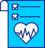 Gezondheid diagram blauw gevulde icoon vector