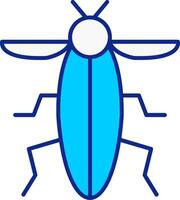 insect blauw gevulde icoon vector