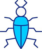 insect blauw gevulde icoon vector