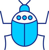 insect blauw gevulde icoon vector