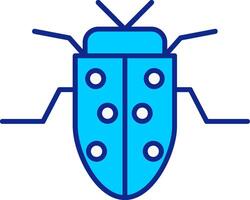 insect blauw gevulde icoon vector