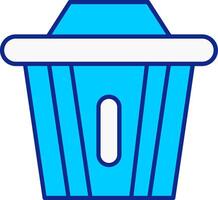 recycle bak blauw gevulde icoon vector