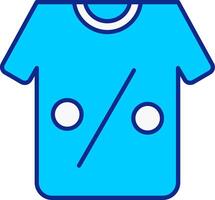 t-shirt blauw gevulde icoon vector