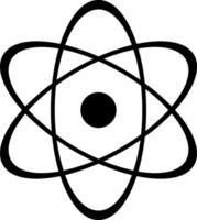 zwart en wit vector met Reageer en atoom logos en vectoren