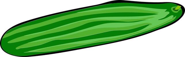 illustratie van een komkommer geïsoleerd Aan een wit achtergrond vector