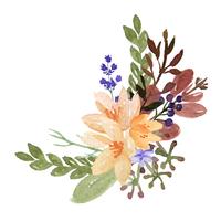 Aquarel boeketten florals handgeschilderde weelderige bloemen llustration vintage stijl aquarelle geïsoleerd op een witte achtergrond. Ontwerp decor voor kaart, bewaar de datum, kaarten van de huwelijksuitnodiging, affiche, banner vector