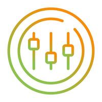 muziek- equalizer cirkel vector icoon